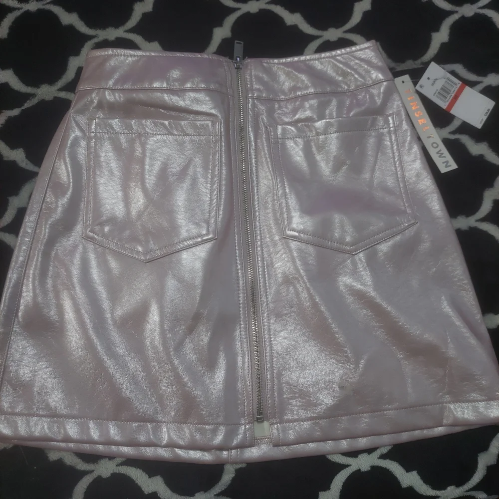 TINSELTOWN Metallic Pink Mini Skirt Xs‎